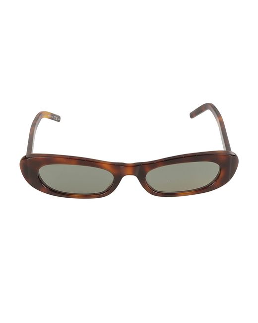 Saint Laurent Multicolor Oval Frame Flame Effect Sunglasses