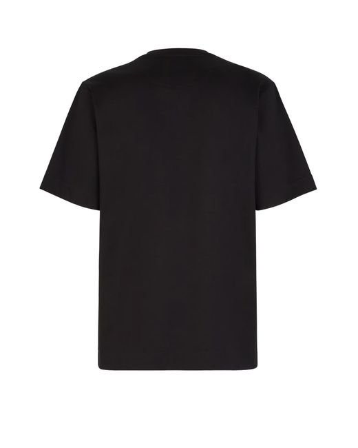 Fendi Black Cotton T-Shirt for men
