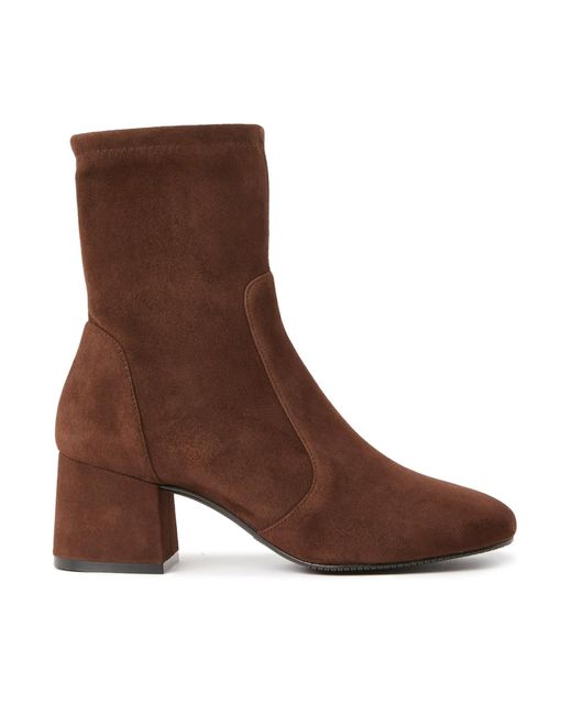 stuart weitzman quinn leather ankle bootie