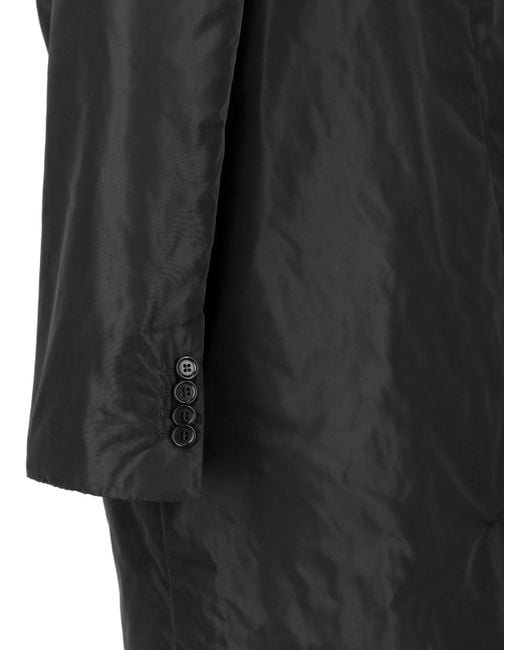 Aspesi Black Technical Fabric Coat
