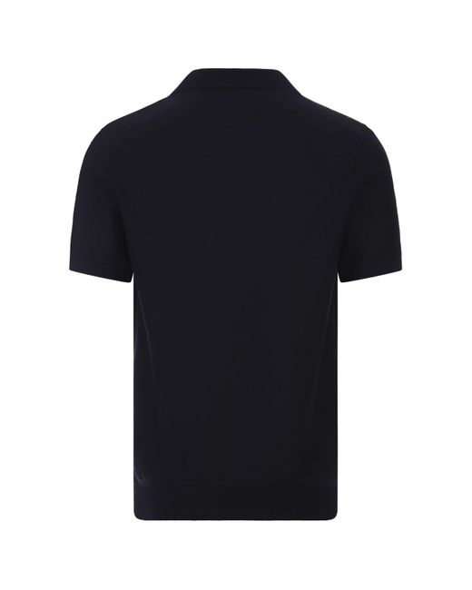 Boss Black Dark Polo Style Sweater With Open Collar for men