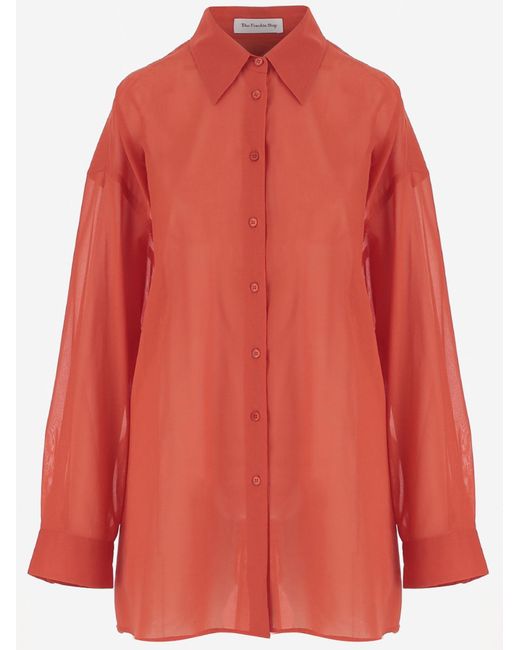 Frankie Shop Orange Cotton Shirt