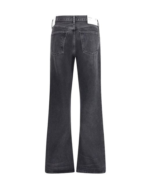 Agolde Blue Mid-Rise Kick Boot Jeans Recycled Cotton