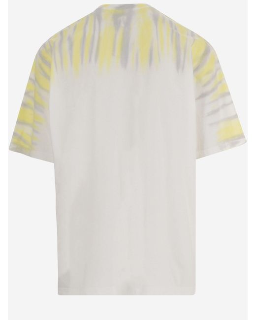 Balenciaga White Cotton T-Shirt Tie-Dye T-Shirts for men