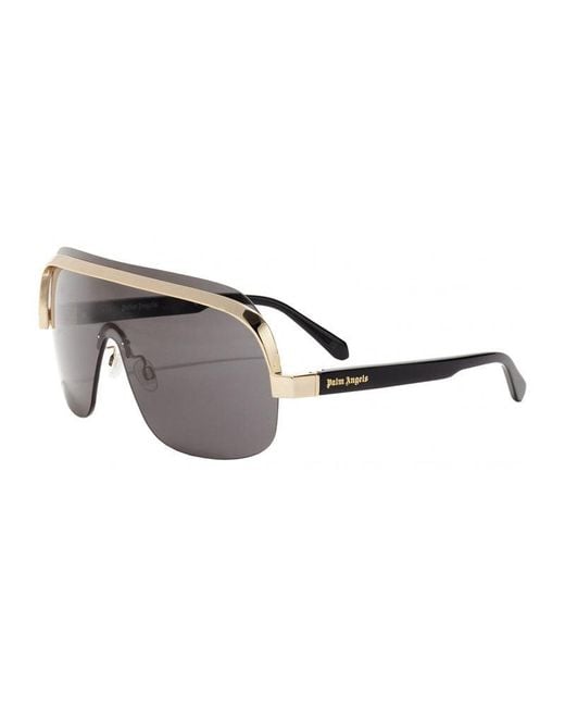 Palm Angels Gray Sunglasses Shield Rimless, Frame And Lens Peri10Iking1007 for men