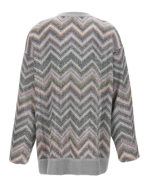 Missoni Gray Sequin Cardigan Sweater, Cardigans