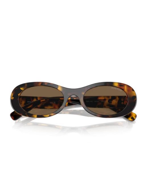Miu Miu Brown Miu 0Mu 06Zs Acetato Sunglasses