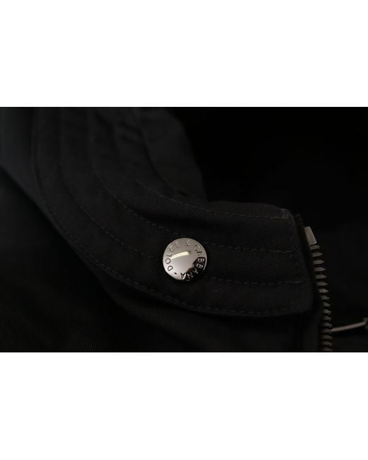 Dolce & Gabbana Black Nylon Hooded Parka Coat Winter Jacket Clothing for men