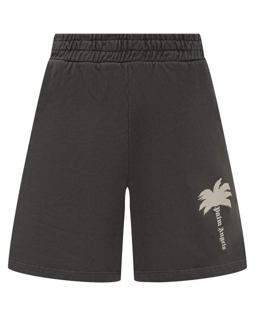 Palm Angels Gray Shorts The Palm for men