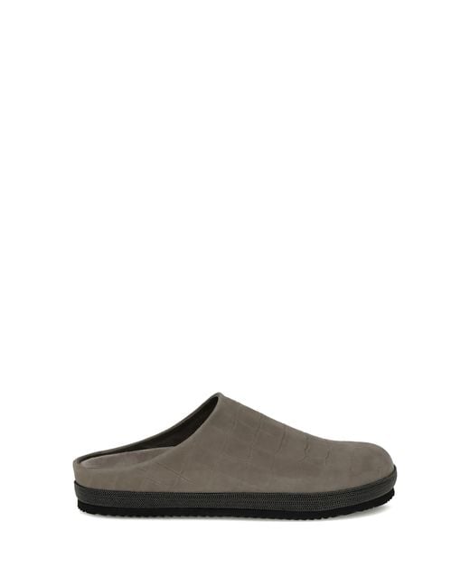 Brunello Cucinelli Brown Leather Mules