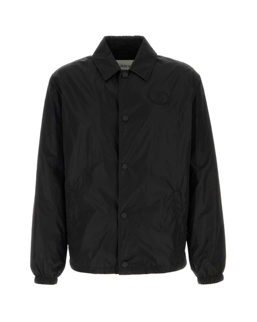 Burberry Black Knight Stamp Nylon Track Jacket