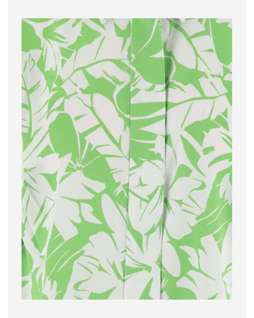 Michael Kors Green Nylon Shirt With Floral Pattern