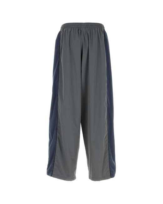 Balenciaga Black Two-Tone Polyester Pant for men