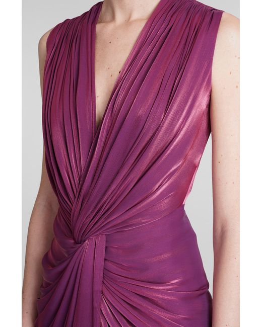 Costarellos Purple Franca Dress