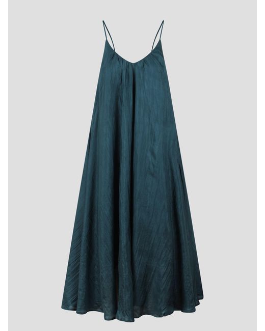 THE ROSE IBIZA Blue Silk Long Dress