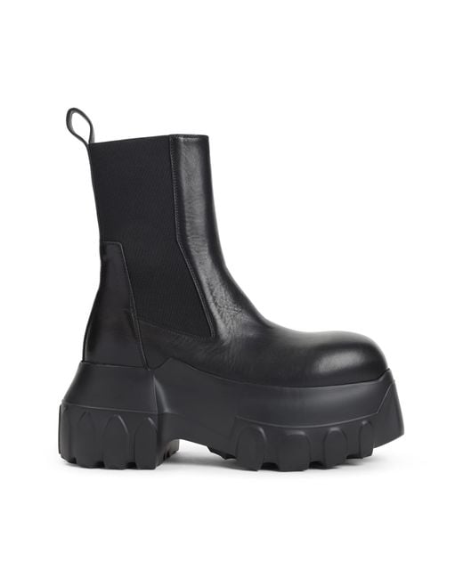 Rick Owens Black Beatle Mega Tractor Boots for men