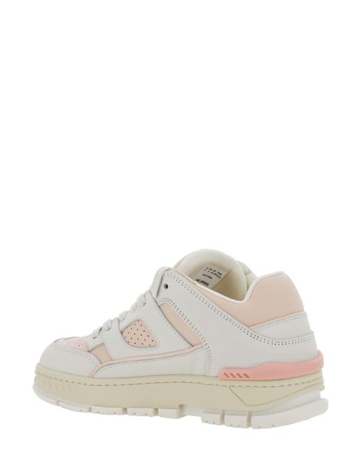 Axel Arigato White 'Area Lo' Low Top Sneakers With Logo Patch On The Tongue And Chunky Sole