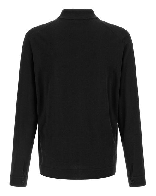 Roberto Collina Black Merino Wool Cardigan for men