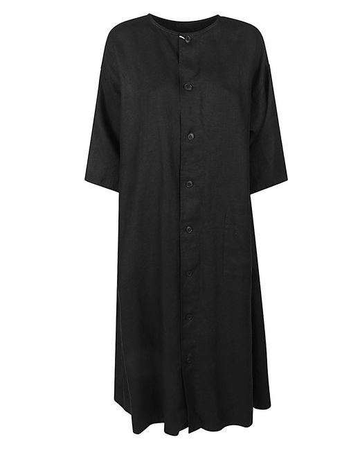 Sarahwear Black Linen Shirt Dress