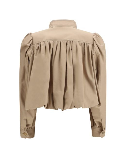 Chloé Natural Boule Gathered Jacket