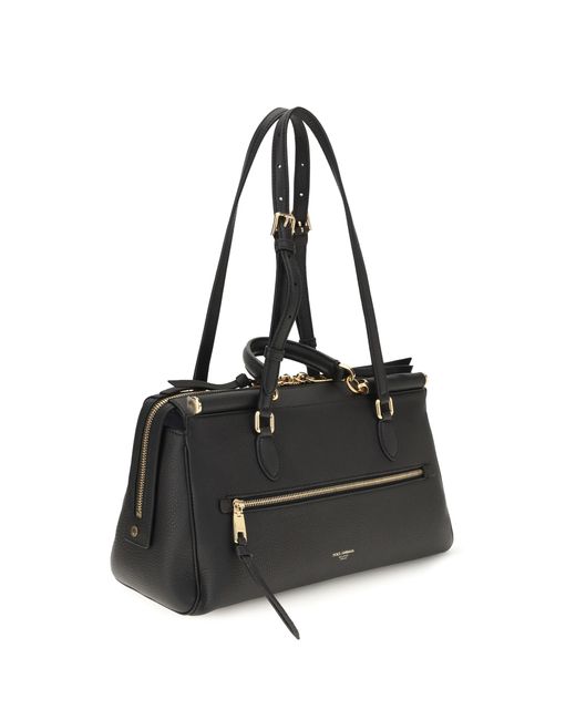 Dolce & Gabbana Black Odissea Shoulder Bag Calf Leather Bos Taurus