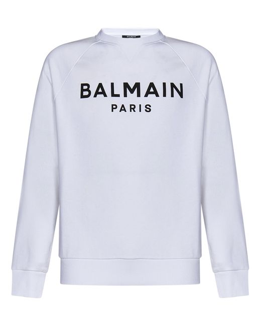 Balmain Blue Paris Paris Sweatshirt for men