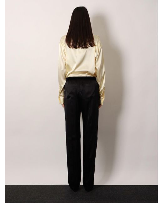 Tom Ford Black Stretch Satin Trousers