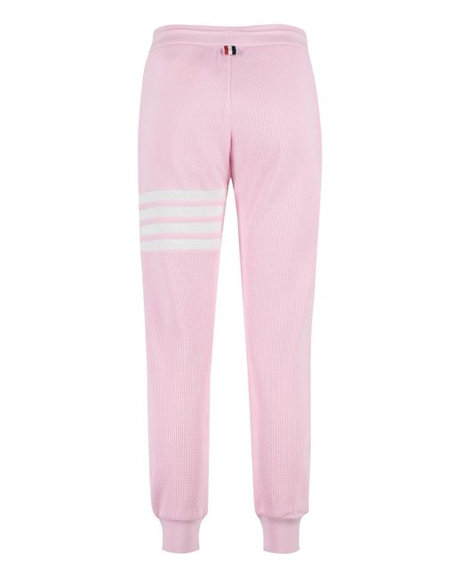 Thom Browne Pink Cotton Piqué Trousers