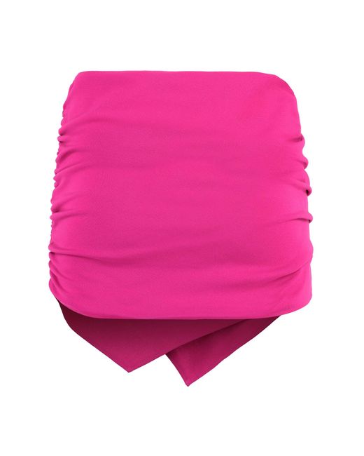 The Attico Pink Hatty Asymmetric Miniskirt