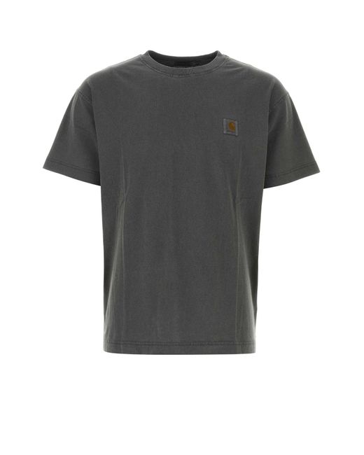 Carhartt Gray Dark Cotton Oversize/Nelson T-Shirt for men