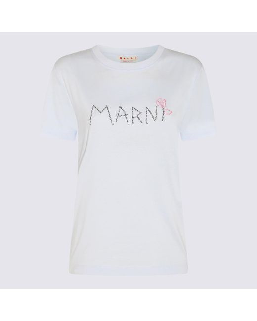 Marni White Light Cotton T-Shirt
