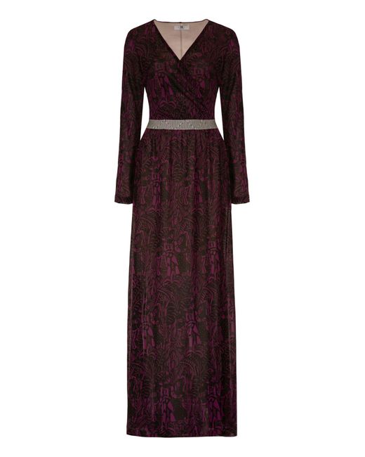 M Missoni Purple Knitted Long Dress