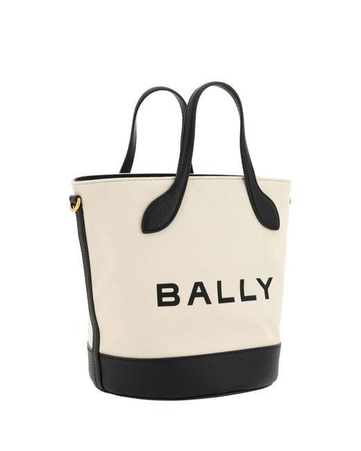 Bally Natural Elegant Monogram Bucket Bag