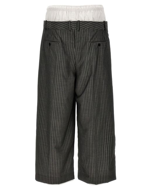 Hed Mayner Gray Light Wool Pants for men