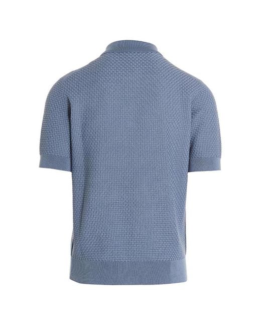 Dolce & Gabbana Blue Knit Shirt Polo for men
