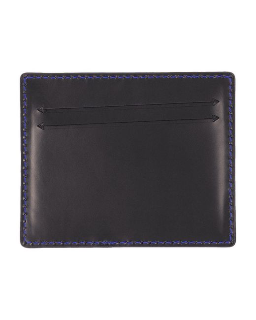 Adererror Black Ader Error Leather With Contrast Stitching Card Case