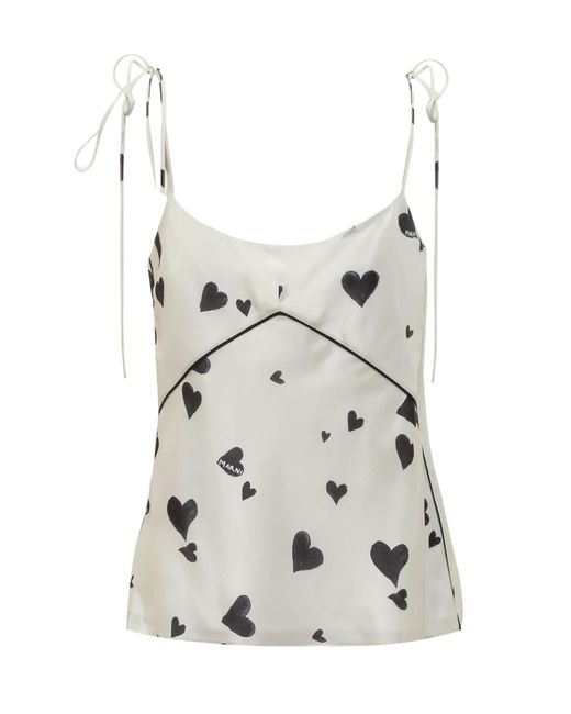 Marni White Top Bunch Of Hearts