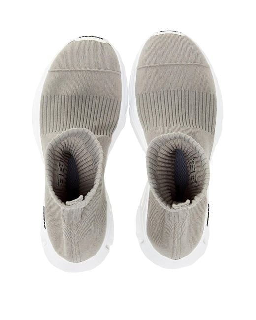 Balenciaga Gray Speed 3.0 Logo Knit Sneakers Shoes