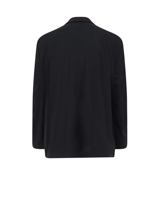 Balenciaga Black Wool Blazer With Modal Insert for men
