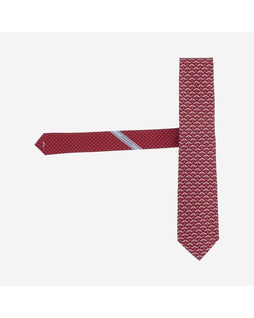 Ferragamo Red Tie Silk Ties & Bow for men