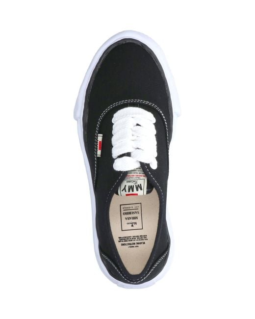 Maison Mihara Yasuhiro Black Cotton Upper Sneakers