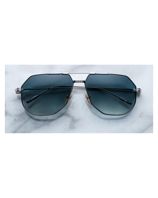 Jacques Marie Mage Blue Stylish Metallic Acetate Sunglasses