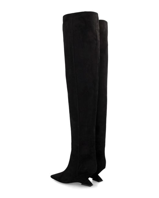 The Attico Black Cheope Over-knee Boot 60