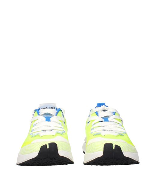 Lanvin Yellow Sneakers Runner Fabric/ Fluorescent for men