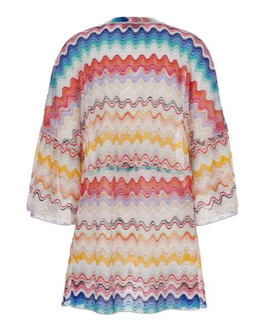 Missoni Multicolor Mini-Dress With Signature Zig-Zag Pattern