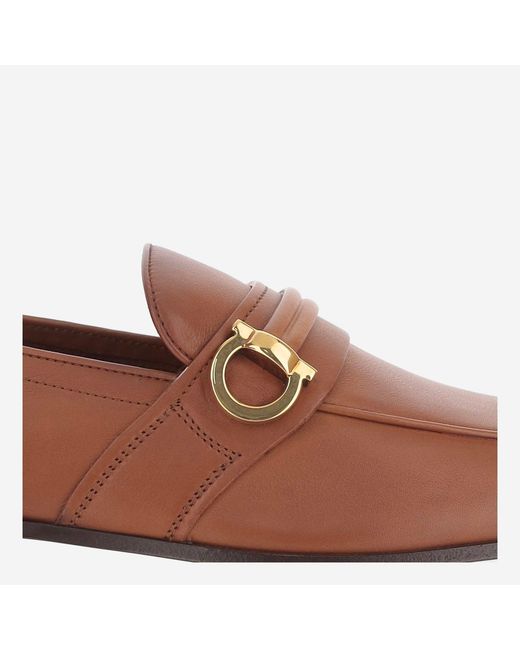 Ferragamo Brown Leather Loafers Calf for men