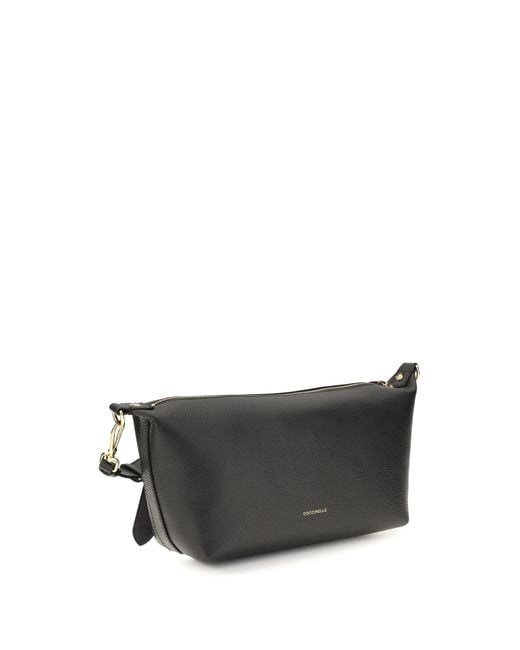 Coccinelle Gray Beat Generation Shoulder Bag Calf Leather Bos Taurus