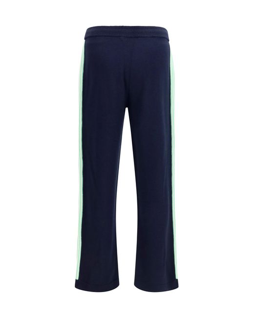 Casablanca Blue Sweatpants Merino Wool Trousers for men