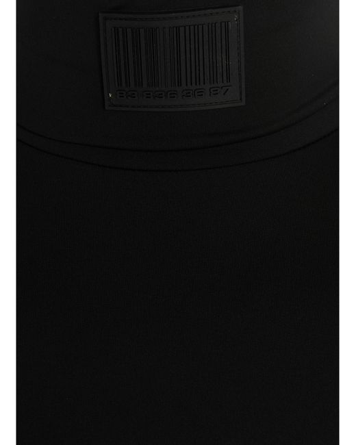 VTMNTS Black Logo Lycra Sweater Polyamide Elastane Sweater, Cardigans for men