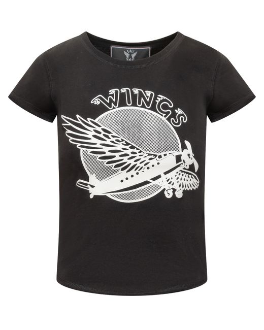 Stella McCartney Black T-Shirt With Wings Print